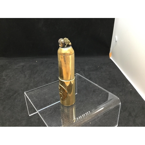 147 - BRASS TRENCH ART LIGHTER H3.5