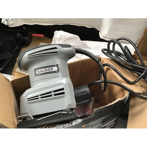 165 - BAUKER ANGLE GRINDER AND PALM SANDER