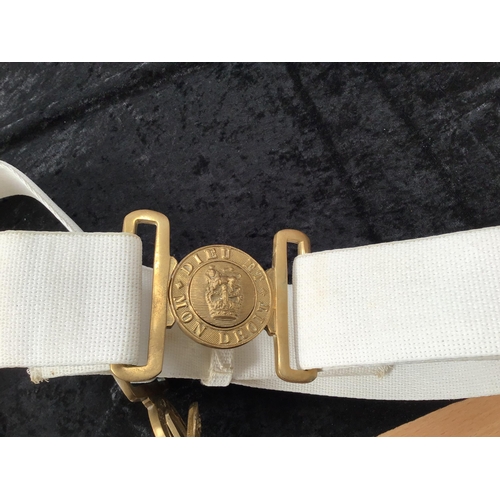 180 - QTY OF MILITARY BRASS BUCKLE BELTS