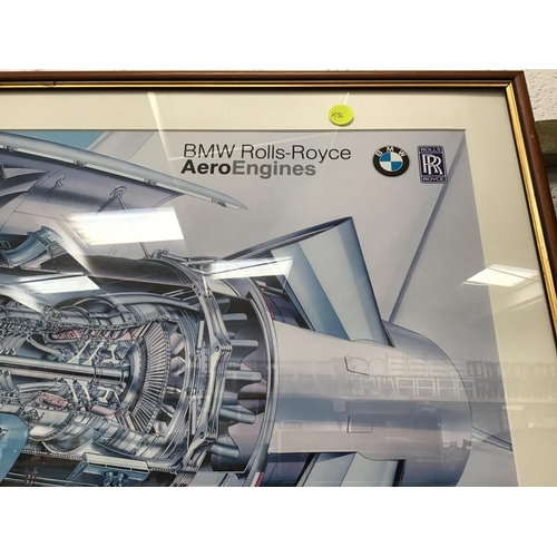 188 - FRAMED PRINT OF BMW ROLLS ROYCE BR710 ENGINE 34