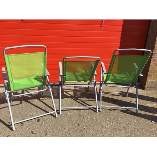 190 - SET OF 4 METAL FOLDING GARDEN CHAIRS A/F