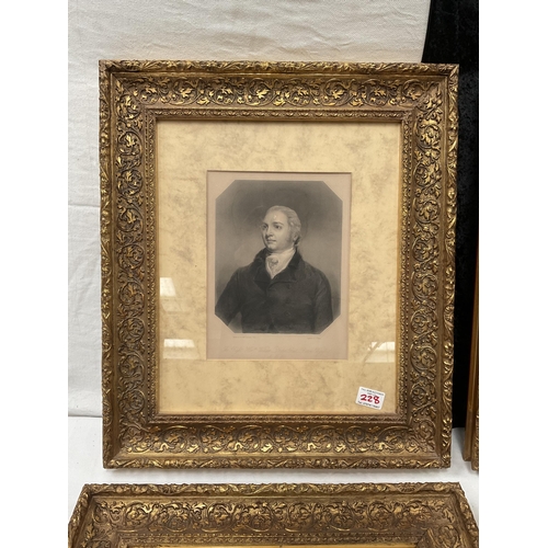 228 - SET OF 4 ORNATE GILT FRAMED PORTRAITS 20