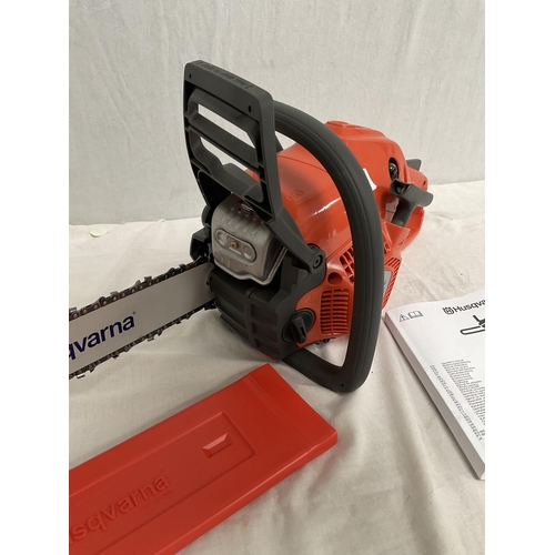 252 - NEW HUSQAVARNA 135 MARK 2 PETROL CHAINSAW COMPLETE WITH INSTRUCTIONS