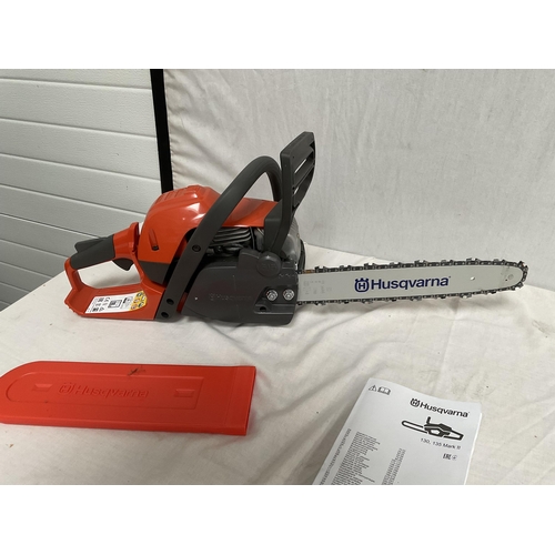 252 - NEW HUSQAVARNA 135 MARK 2 PETROL CHAINSAW COMPLETE WITH INSTRUCTIONS