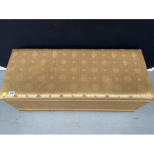 276 - GOLD UPHOLSTERED BLANKET BOX H16