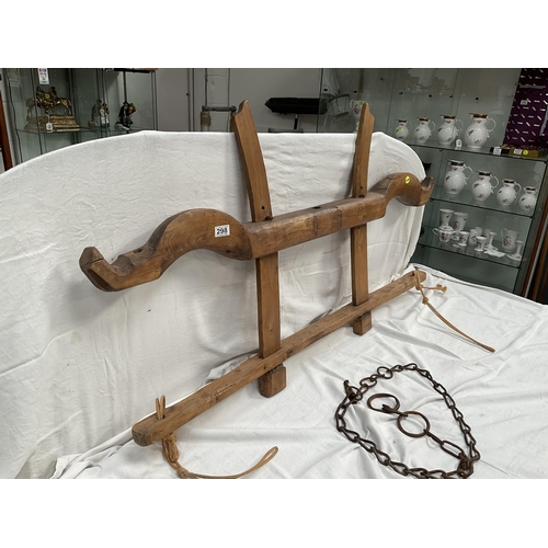 298 - LARGE VINTAGE YOKE AND COW CHAINS