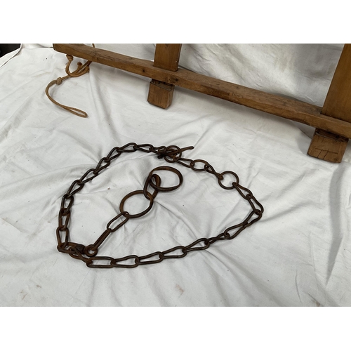 298 - LARGE VINTAGE YOKE AND COW CHAINS