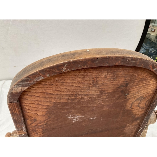 122 - VICTORIAN MAHOGANY TOILET MIRROR A/F (WORMED)