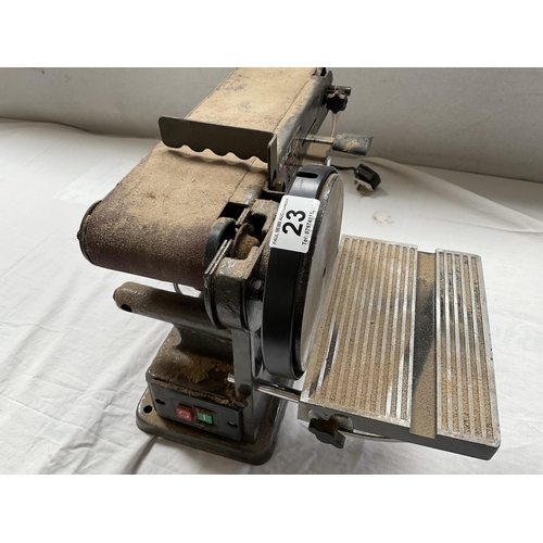 23 - PERFORMANCE POWER NT46-4 100MM- 150MM BELT AND DISK SANDER