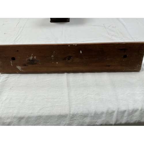 25 - VICTORIAN MAHOGANY CANDLE BOX A/F AND  COAT HOOKS