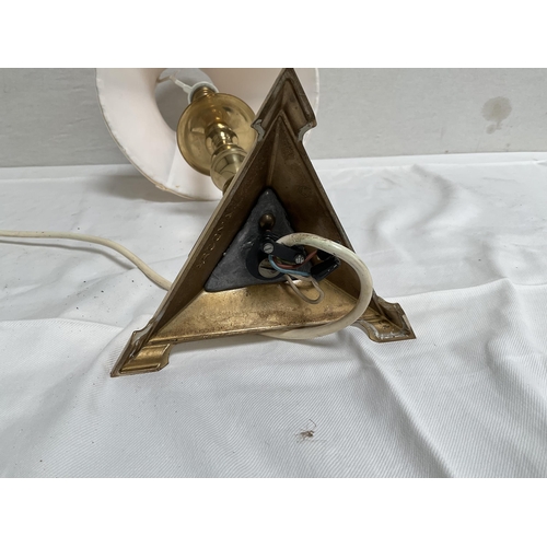 5 - ******WITHDRAWN DUE TO FAILING OUR SAFETY TEST ****BRASS TABLE LAMP COMPLETE WITH SHADE