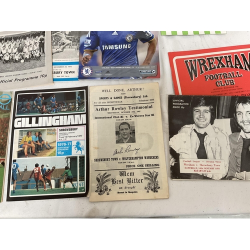 49 - BOX TO INCLUDE VINTAGE FOOTBALL PROGRAMS OF SHREWSBURY TOWN ETC