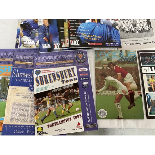 49 - BOX TO INCLUDE VINTAGE FOOTBALL PROGRAMS OF SHREWSBURY TOWN ETC