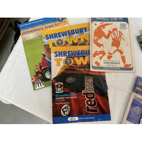 49 - BOX TO INCLUDE VINTAGE FOOTBALL PROGRAMS OF SHREWSBURY TOWN ETC