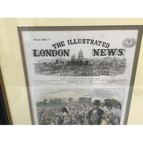 51 - VINTAGE ILLUSTRATED LONDON NEWS FRAMED PICTURE - 25 X 20