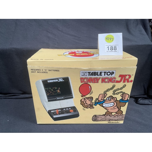 188 - VINTAGE BOXED NINTENDO DONKEY KONG JUNIOR TABLE TOP GAME IN ORIGINAL BOX EXCELLENT CONDITION