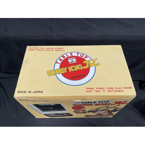 188 - VINTAGE BOXED NINTENDO DONKEY KONG JUNIOR TABLE TOP GAME IN ORIGINAL BOX EXCELLENT CONDITION