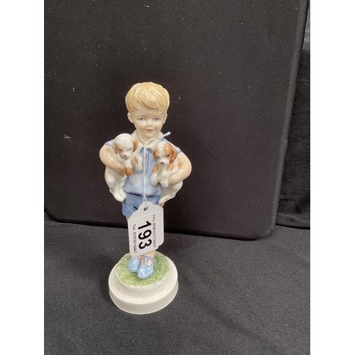 193 - ROYAL WORCESTER MONDAYS CHILD IS FAIR OF FACE FIGURINE