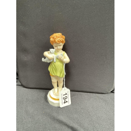 194 - ROYAL WORCESTER WEDNESDAYS CHILD KNOWS LITTLE WOE  FIGURINE