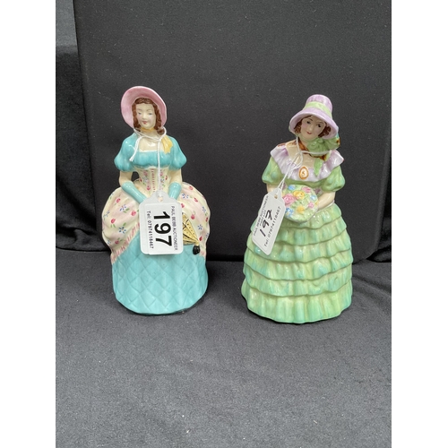 197 - COALPORT MISS JULIA A/F MISS PRUDANCE FIGURINE A/F