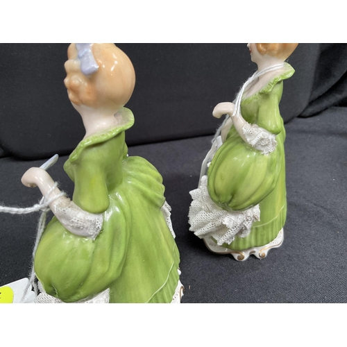 198 - ROYAL ADDERLEY MISS LAVINIA FIGURINES A/F AND 3 OTHER FIGURES A/F