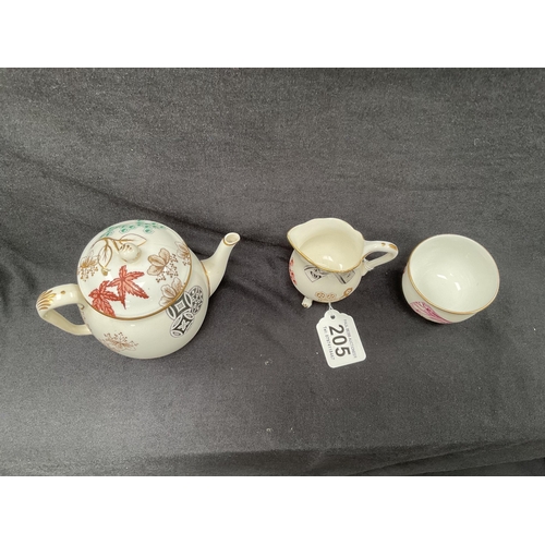 205 - 3 PIECES OF HAND PAINTED ORIENTAL CHINA A/F