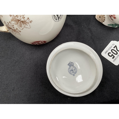 205 - 3 PIECES OF HAND PAINTED ORIENTAL CHINA A/F