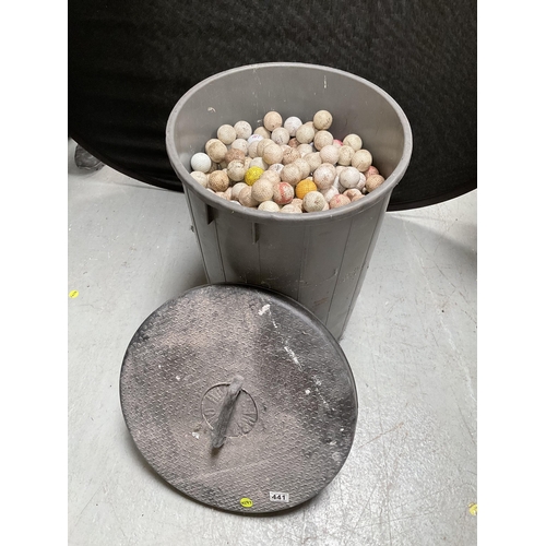 441 - DUSTBIN OF GOLF BALLS