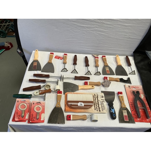 18 - BOX OF DECORATORS NEW TOOLS