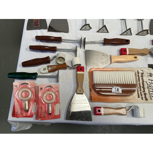 18 - BOX OF DECORATORS NEW TOOLS