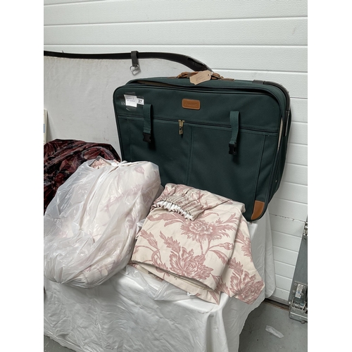 27 - LARGE SUITCASE OF CURTAINS