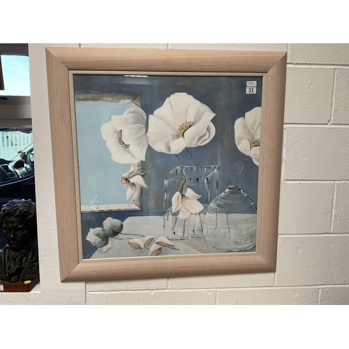 33 - MODERN FRAMED PICTURE (FLOWERS) 35