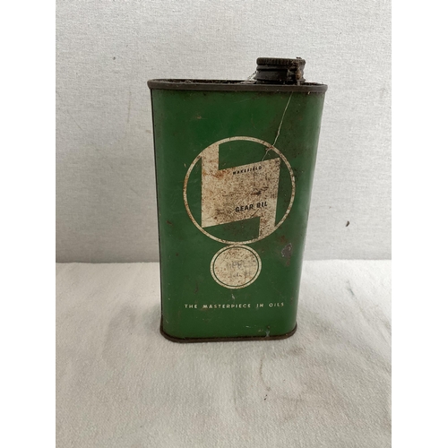 38 - QTY OF VINTAGE OIL AND MOTORING CANS GREASER ETC