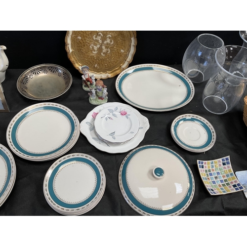 45 - BOX OF CHINA  AND GLASSWARE ETC