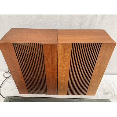 52 - VINTAGE ITTKB TWELVE-FIFTY STEREO MODEL NUMBER KA1250 RECORD PLAYER AND SPEAKERS COMPLETE WITH INSTR... 