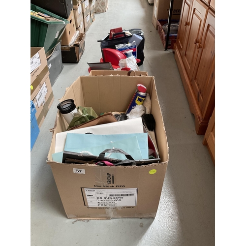 57 - 2 BOXES OF HOUSEHOLD ITEMS