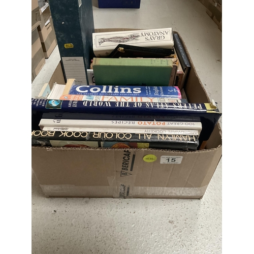 15 - BOX OF VINTAGE AND MODERN BOOKS