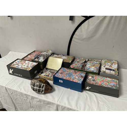 28 - BOX OF STAMPS ETC