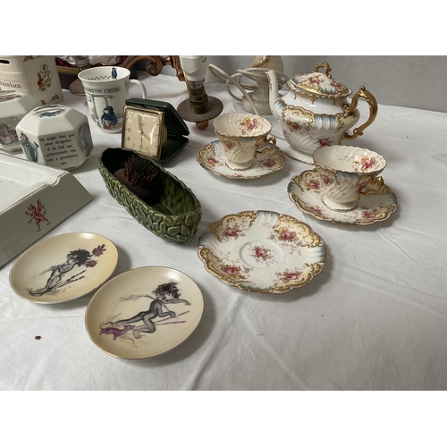 32 - BOX OF CHINA TO INCLUDE AYNSLEY, WEDGEWOOD, ROYAL DOULTON ETC