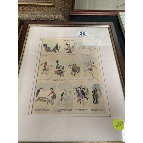 36 - QTY OF PICTURES AND PRINTS TO INCLUDE A CHINESE SILK FRAMED PICTURE