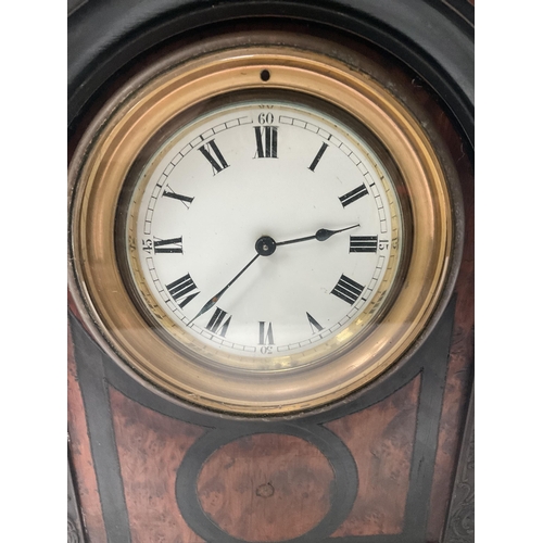 38 - EDWARDIAN CASED MANTLE CLOCK A/F H13