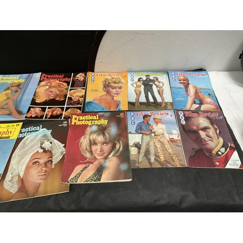 42 - 3 BOXES OF VINTAGE PHOTOGRAPHY MAGAZINES AND VINTAGE CALENDARS INCLUDING MAYFAIR, MARLBOROUGH