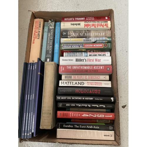 44 - BOX OF BOOKS TO INCLUDE HITLER ETC