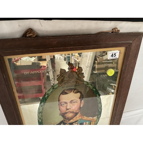 45 - VINTAGE COLMANS MUSTARD FRAMED PICTORIAL MIRROR 10