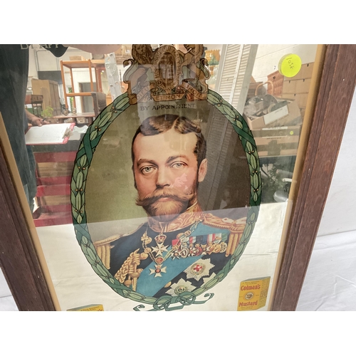 45 - VINTAGE COLMANS MUSTARD FRAMED PICTORIAL MIRROR 10