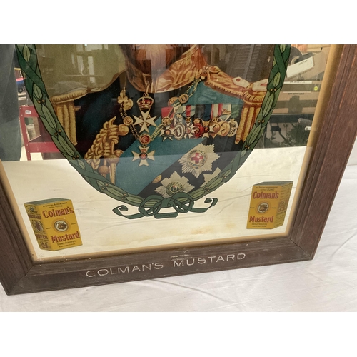 45 - VINTAGE COLMANS MUSTARD FRAMED PICTORIAL MIRROR 10