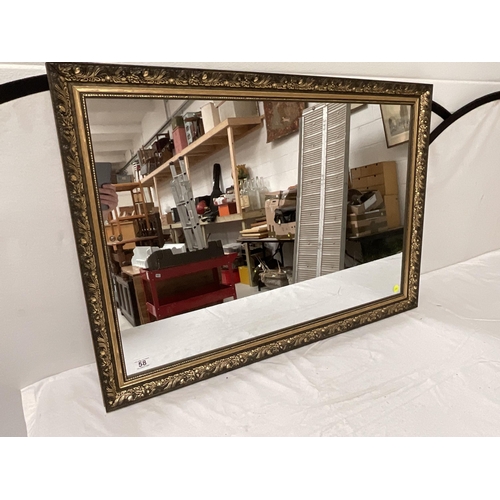 58 - MODERN GILT FRAMED WALL MIRROR H28