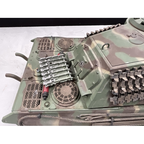 67 - MODEL KING TIGER PORSCHE DESIGN TANK - BATTERY OPERATED