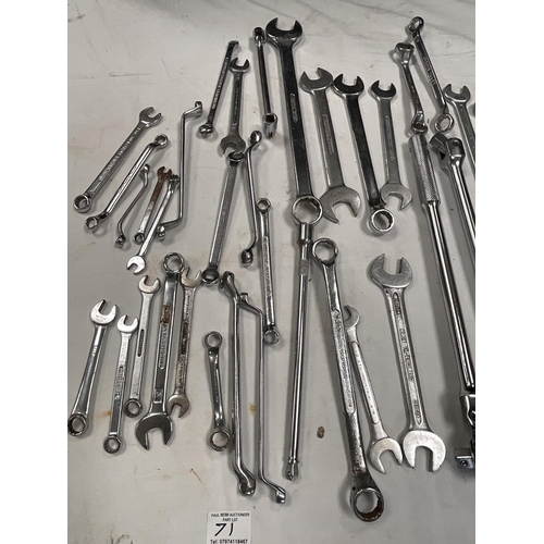 71 - BOX OF RING SPANNERS