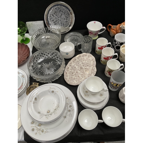 74 - 4 BOXES OF CHINA & GLASS ETC